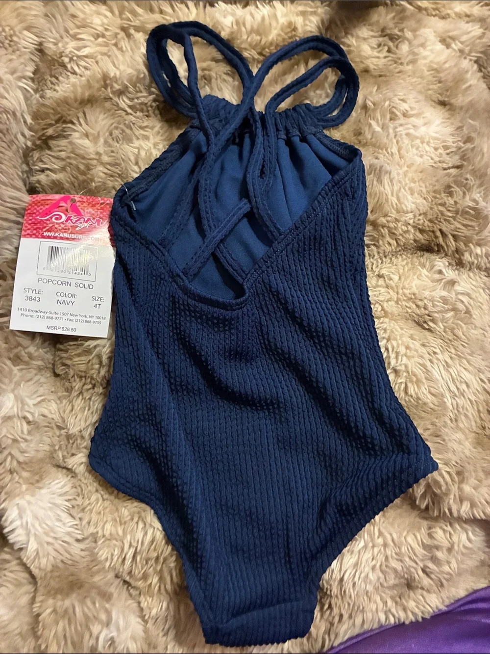 NWT Kanu Surf Girls Jasmine Beach Sport Halter One Piece Swimsuit 4T